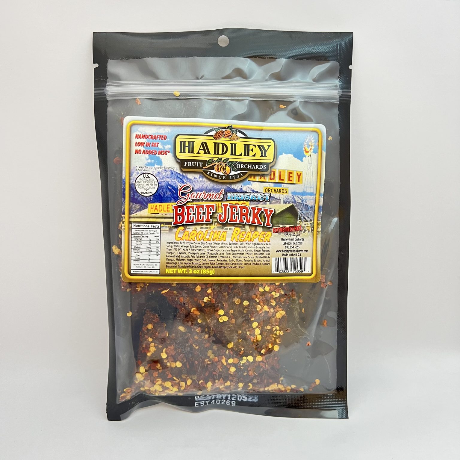 Carolina Reaper Beef Jerky Hadley Fruit Orchards