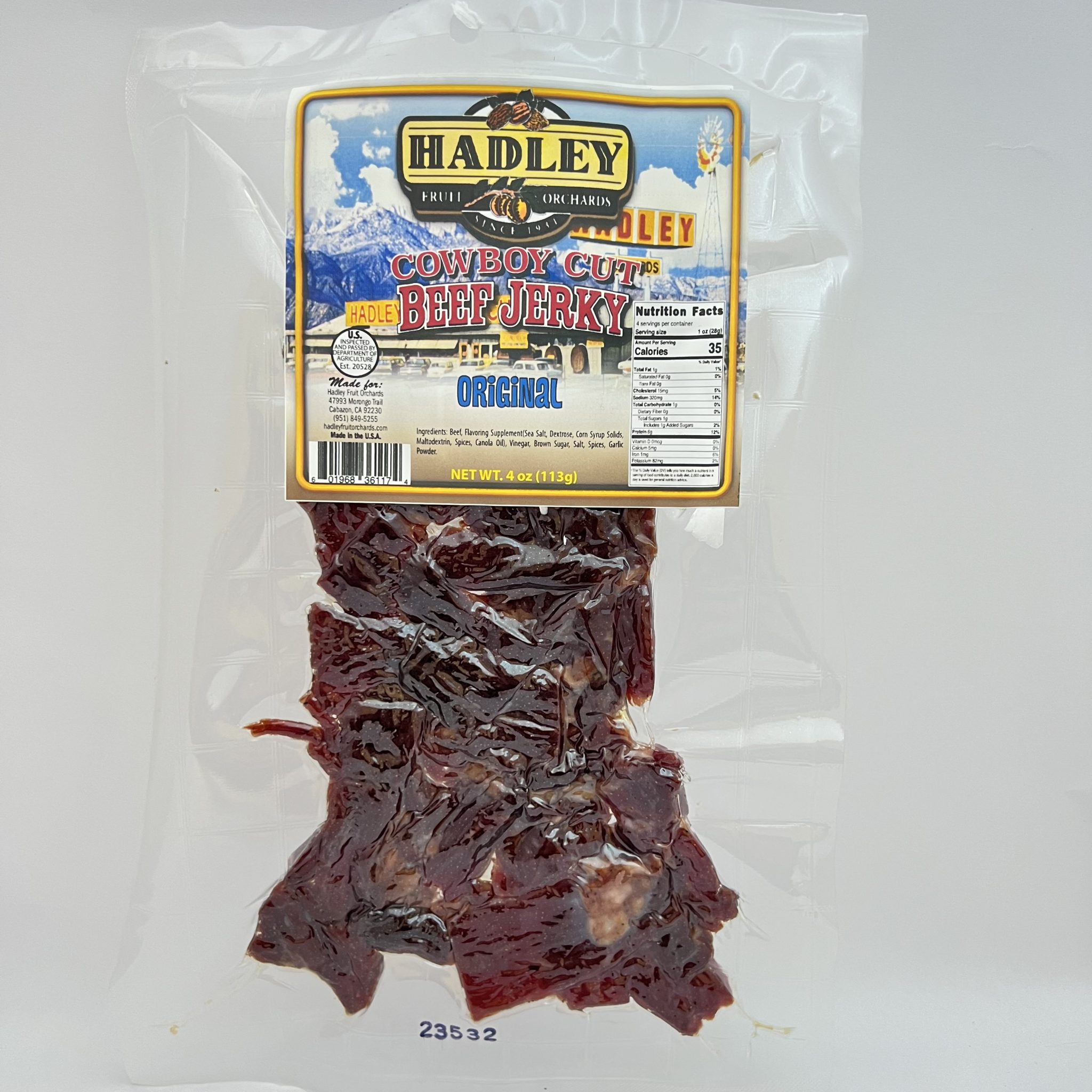 Original Cowboy Cut Beef Jerky Hadley Fruit Orchards